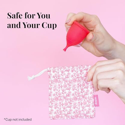 Pixie Cup storage pouch protecting silicone disc from dust and lint