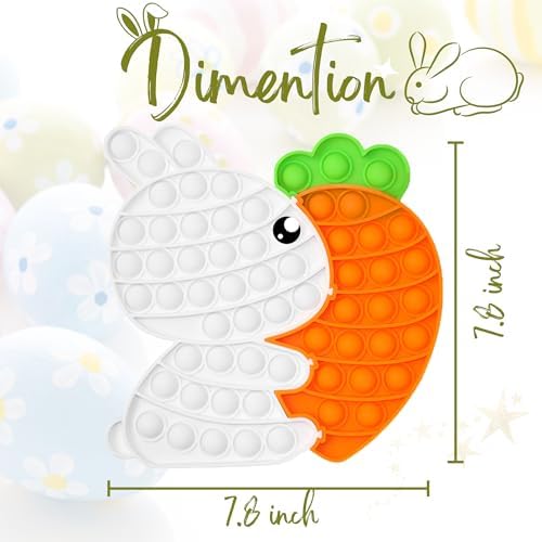 Toddler hand pressing bubbles on the white silicone bunny popper toy