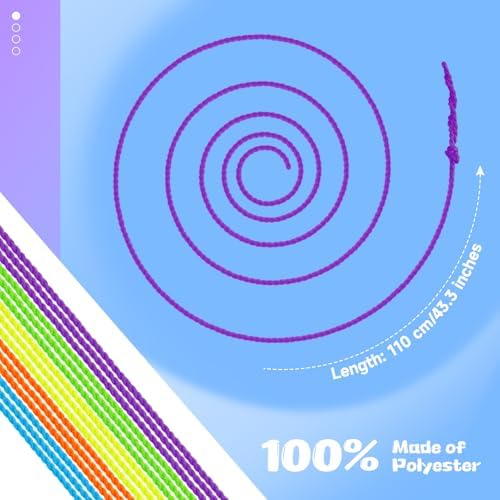 Full assortment of the wear resistant MERISHOPP professional twenty four strand pure polyester strings package.