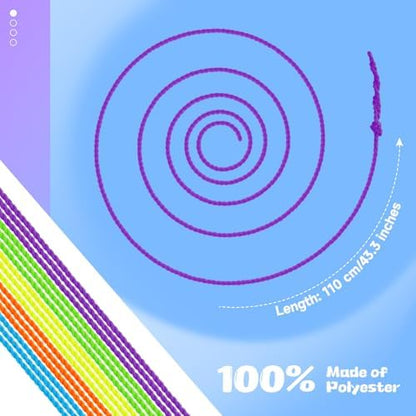 Full assortment of the wear resistant MERISHOPP professional twenty four strand pure polyester strings package.