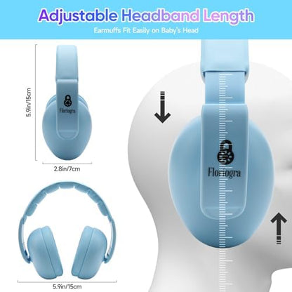 Soft foam padding detail on Floriogra baby noise cancelling earmuffs