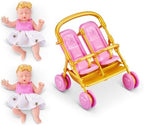Close up of the soft silicone texture on a miniature collectible baby doll.