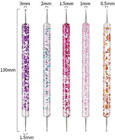Top view of 31 piece nail art brush collection