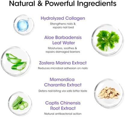 Gellen plant based bitter nail polish protecting cuticles from finger biting damage