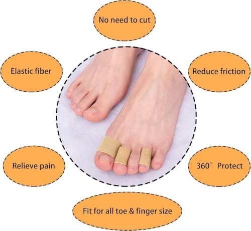 Close up of the silicone gel lining inside the fabric toe sleeve.