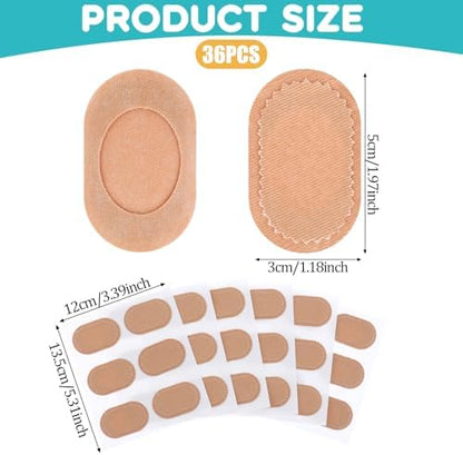 Self-adhesive bunion protector pads applied to the side of a foot