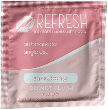 Elite Athletics strawberry intimate wipes for partner-friendly confidence.