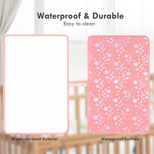 Size comparison of Phoebus Baby changing pad unfolded for infant use