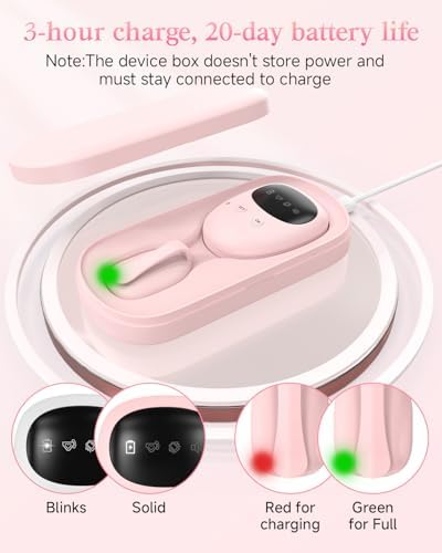 Phenohere rechargeable receiver showing vibration and sound mode buttons.