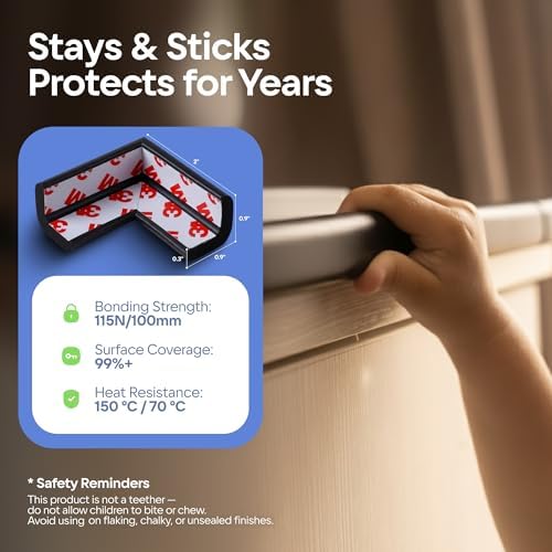 Detailed view of childproof furniture bumper material texture