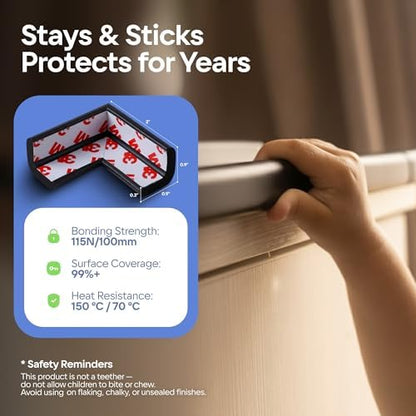 Detailed view of childproof furniture bumper material texture