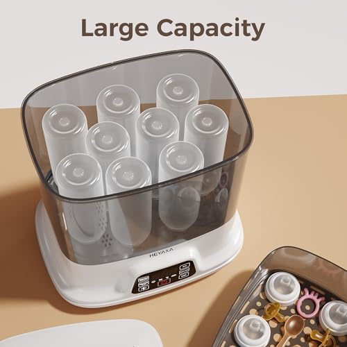 Heyaxa bottle sterilizer and dryer set up on kitchen counter