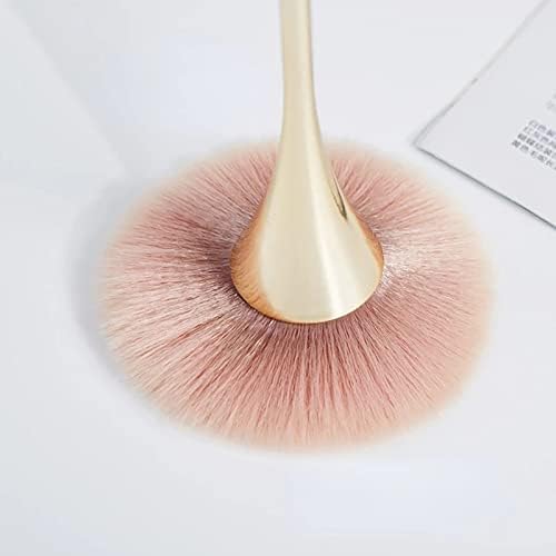 2Pcs Nail Dust Brush Acrylic Brush Cleaner Nail Brushes for Cleaning Dust Dip Powder Brush Large Makeup Brush Blush Brush Nail Clean Up Brush Manicure Brush Nail Art Tools (Gold+Black) - Image 6