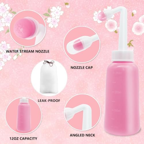 Detailed view of the retractable angled nozzle on the Showvigor peri bottle.