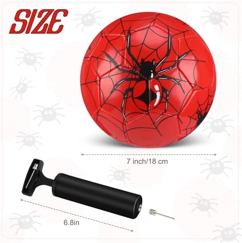 HyDren toddler cartoon football being inflated with the included black hand pump and metal needle