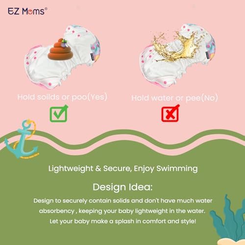 Bonus shammy towel included with Ez Moms swim diaper set