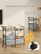 Mobile utility cart with lockable wheels