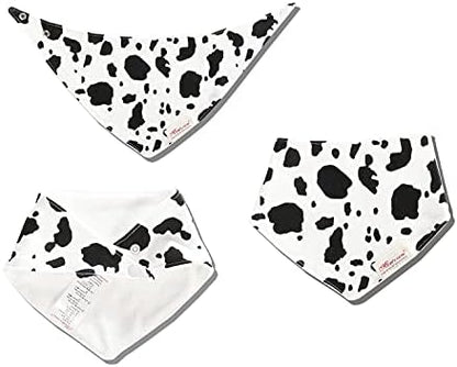 JN&LULU organic cotton baby drool bibs with snap closures