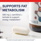 Close-up view of the Metagenics L-Carnitine bottle cap and safety seal