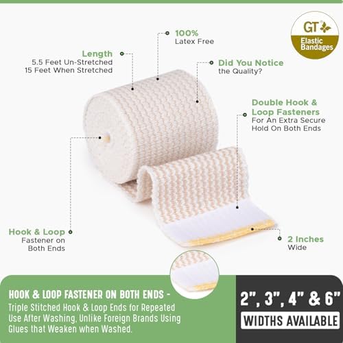 Close up of hook and loop closure on professional elastic wrap