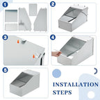 Maxcheck 4 Pcs Galvanized Metal Rabbit Nesting Box Bunny Small Animal Nest with Removable Acrylic Floor Durable Easy to Clean for Indoor Outdoor Use Rabbit Supplies (18.5 * 10.6 * 10 Inch) - Image 5