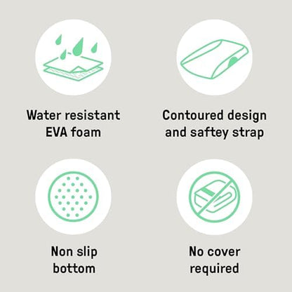 Close up of easy-wipe EVA foam surface on Ingenuity changing pad