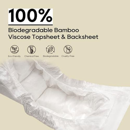 Close up view of the hypoallergenic materials and triple elastic ear tips on the ECO BOOM premium disposable nappy.