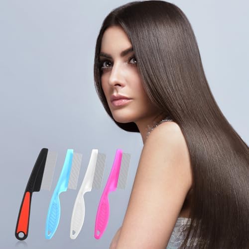IANFAN 4 Pcs Stainless Steel Dandruffs Comb, Fine Tooth Psoriasis Comb Metal Lice Combs Dandruff Remover Scalp Combs for Dandruff, Lice, Thick, Dry, Curly Hair - Image 7