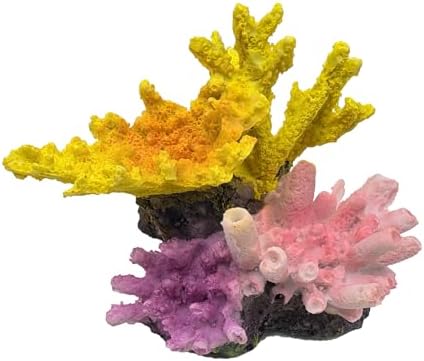 Ludzucy artificial reef fish tank decoration showing hollow crevices for betta fish hideouts