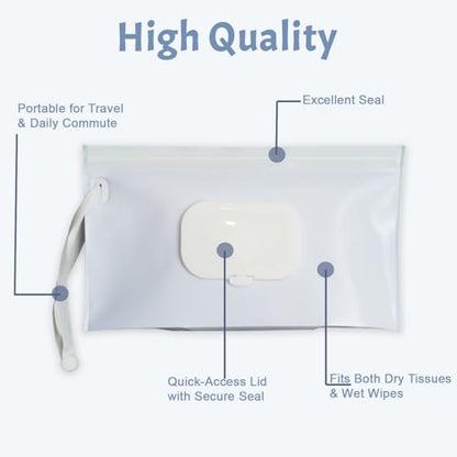 Babyvera portable wet wipes dispenser showing flip top lid