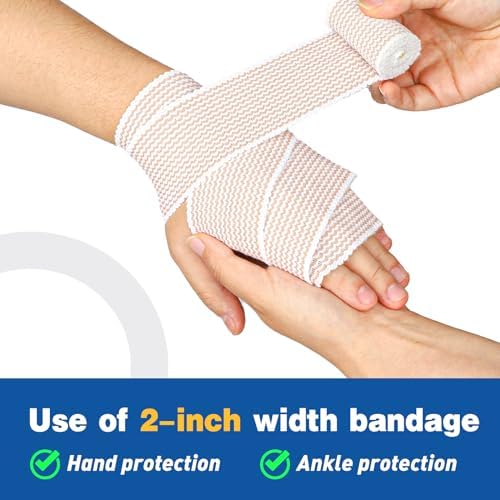 Full 8 pack set of AZEN medical grade elastic wraps for lymphedema support.