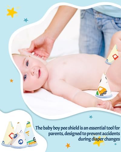 Cone shaped pee teepee for newborn diaper changes