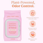 Gynecologist approved feminine hygiene wipes with prebiotics and aloe vera.