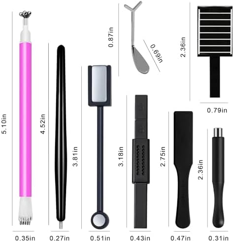 Wokoto nail art magnetic tool kit showing various magnet shapes