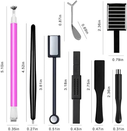 Wokoto nail art magnetic tool kit showing various magnet shapes