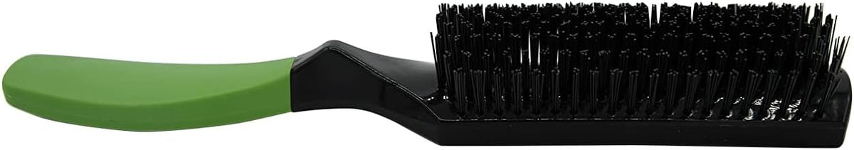 BioMane Mane and Tail Brush for horses front view green handle