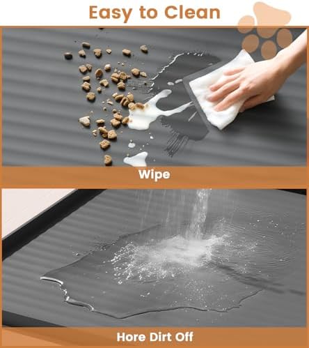 Hicooi pet mat demonstrating easy cleaning under water