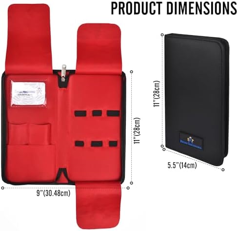 Structured internal compartments of Shears Professional hairdressing pouch holding professional cutting shears safely.