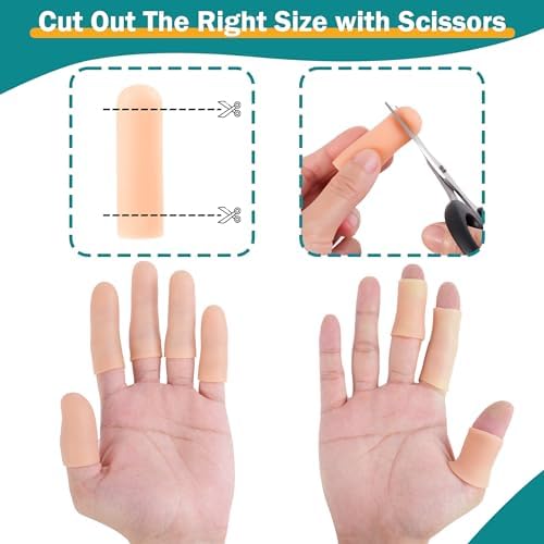 MoHern thumb guards showing two different custom sizes side by side