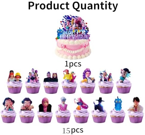 Full collection of Genasce anime party supplies and cake toppers