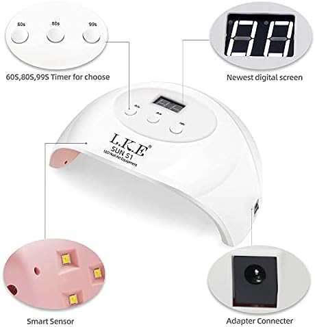 LKE SUN S1 nail lamp side profile showing ergonomic shape