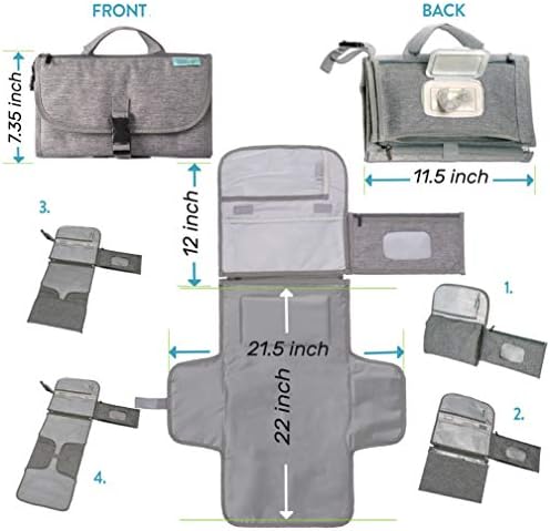 Close up of Kopi Baby portable changing mat material