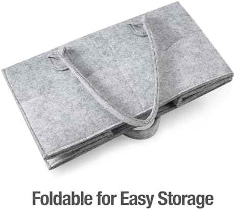 Portable felt baby nursery caddy with long carrying handles