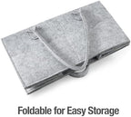 Portable felt baby nursery caddy with long carrying handles