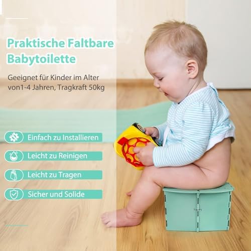 Topincn travel potty for kids shown in folded storage position