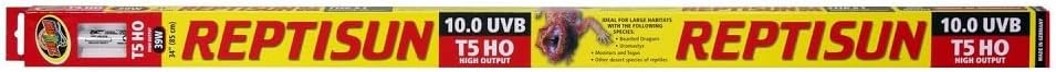 Zoo Med 34 inch desert reptile fluorescent tube packaging and details