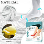 Applying pre-cut moleskin pads to the heel for friction reduction