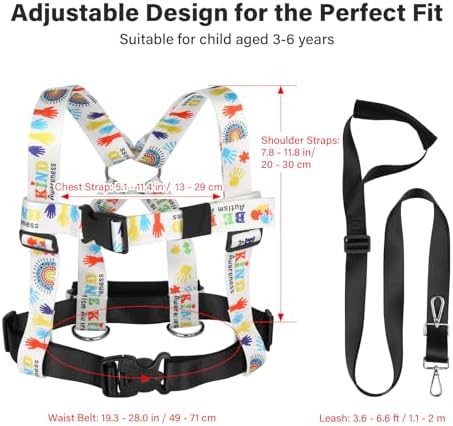 Adjustable straps on Hoomtree special needs child harness