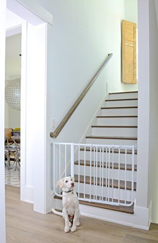 Cardinal Gates baby and pet safety gate mounted near stairs