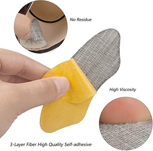Self adhesive heel grips for women's loose shoes showing the butterfly shape design